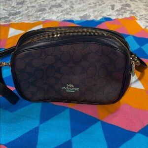 Coach Dark Brown Signature Crossbody Bag